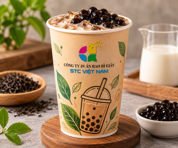 Ly giấy trà sữa